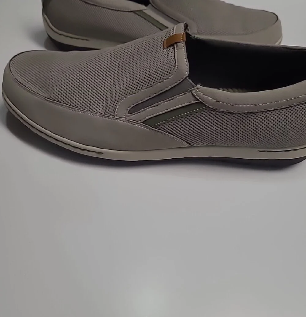 Dunham Fitsync by New Balance Slip-On Shoes in Light Gray - Size 12 2E Width